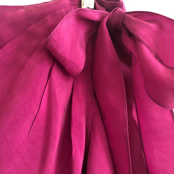 Nanette Lepore Fushia Tie Waist Mini Skirt - Picture 3 of 8
